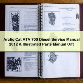 Arctic Cat ATV 700 Diesel Service Repair Manual 2012 & Illustrated Parts Manual Gift