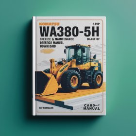 Komatsu WA380-5H Wheel Loader Operation & Maintenance Manual (SN: H50051 and up)
